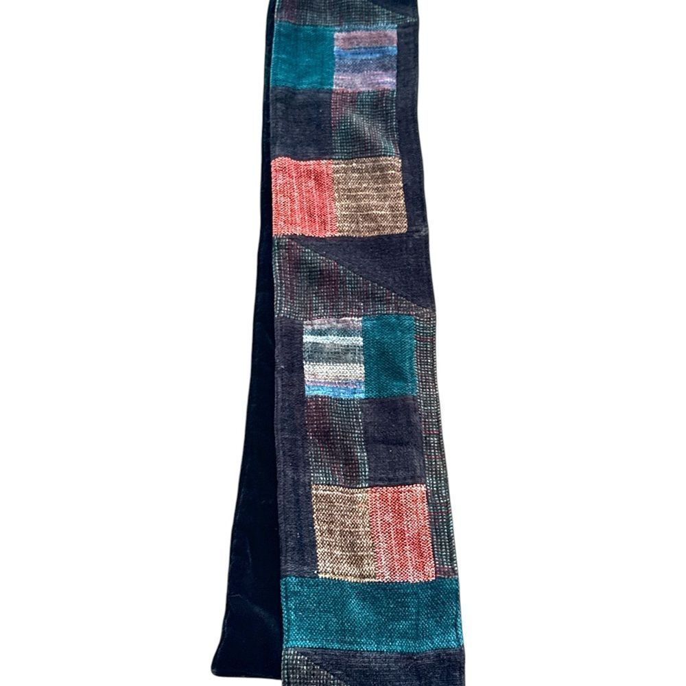 Patchwork Scarf With Multicolor Design - image 1